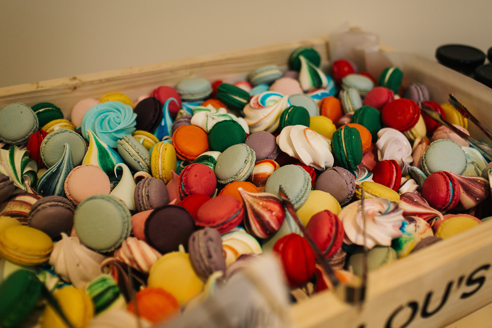 Macaron Tray Dessert 1331 York Wedding Paul Joseph Photography