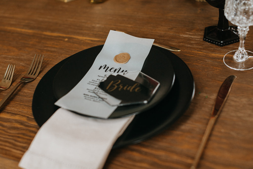 Place Setting Menu Place Name 16 Tulum Wedding Romad Photography