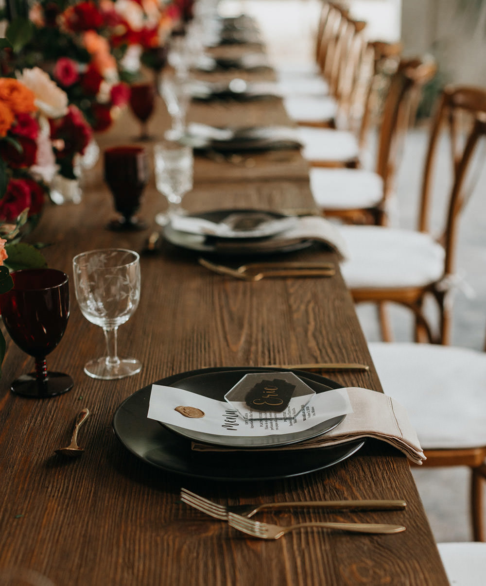 Place Setting Menu Place Name 16 Tulum Wedding Romad Photography