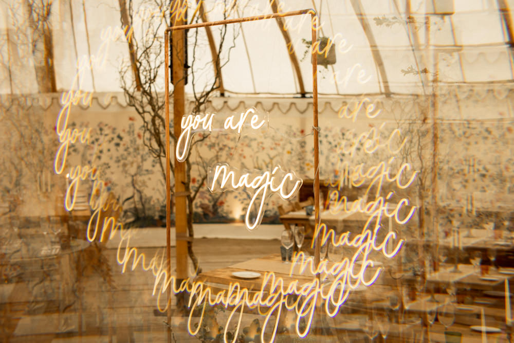 Sign Neon Light Decor Backdrop Beacon Wedding Lottie Topping Photography