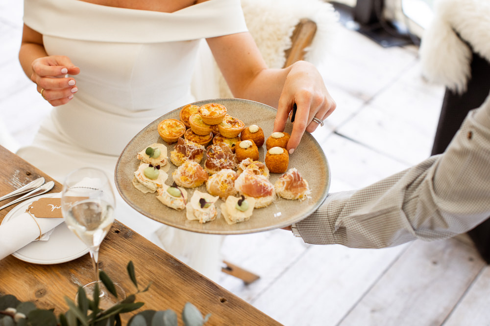 Canapes Beacon Wedding Lottie Topping Photography