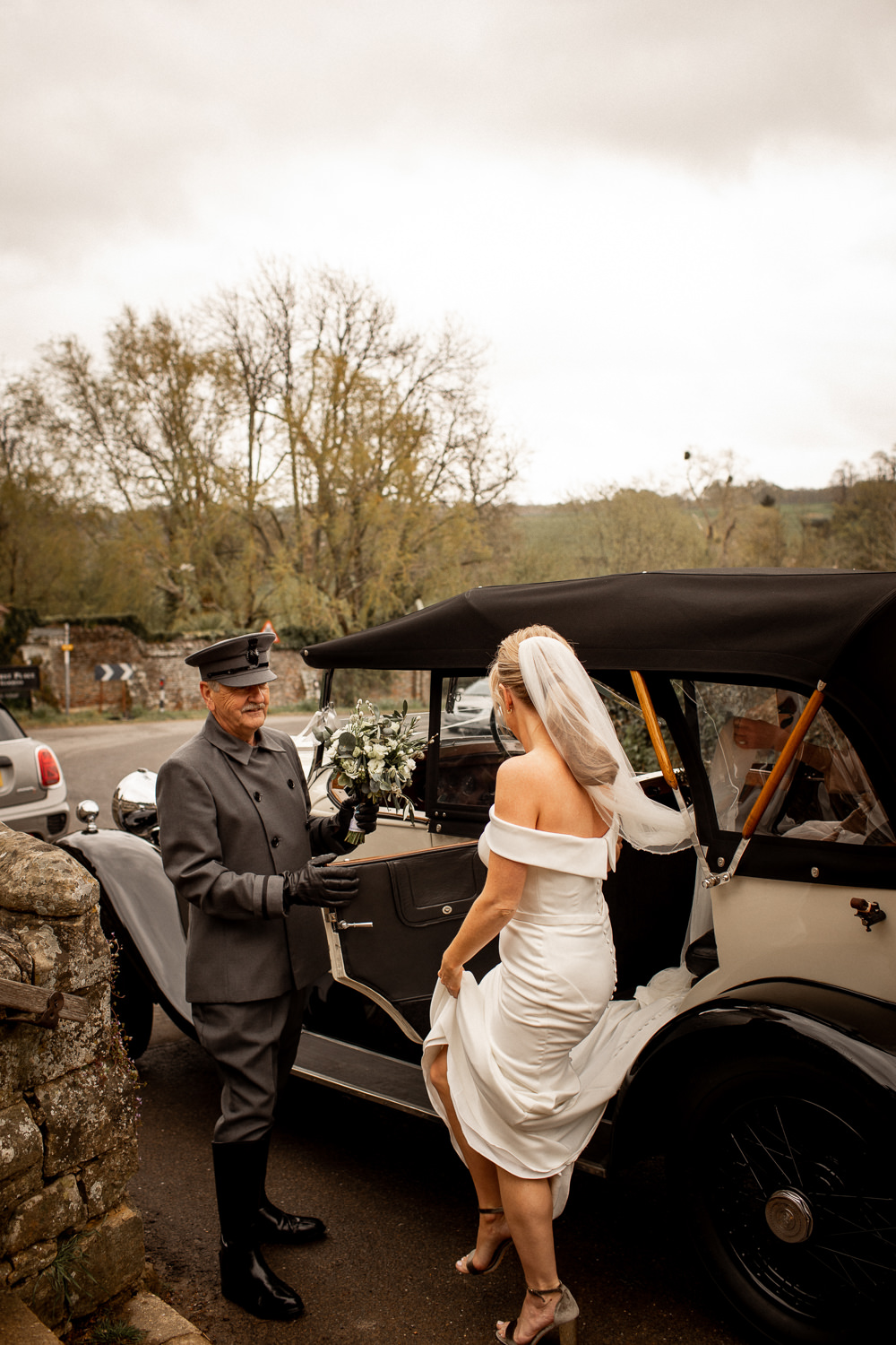 Classic Car Transport Beacon Wedding Lottie Topping Photography