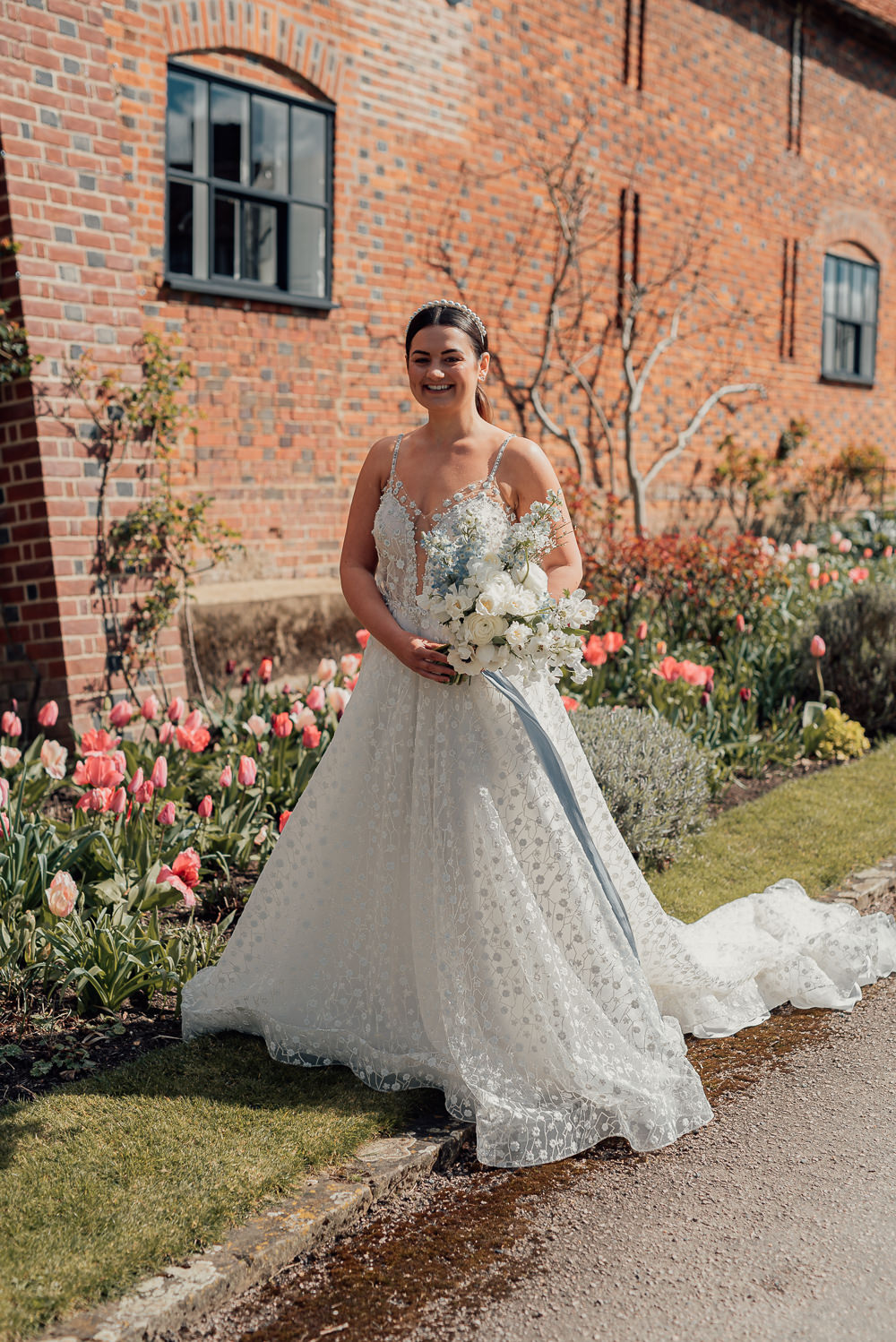 Blue Spring Wedding Clare Smith Photography Dress Gown Bride Bridal Floral Flower