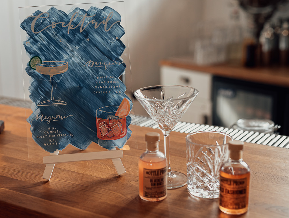 Bar Drinls Blue Spring Wedding Clare Smith Photography