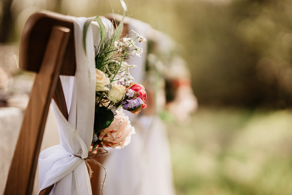 Chair Sash Ribbon Flowers Bluebell Wood Wedding Ideal Imaging