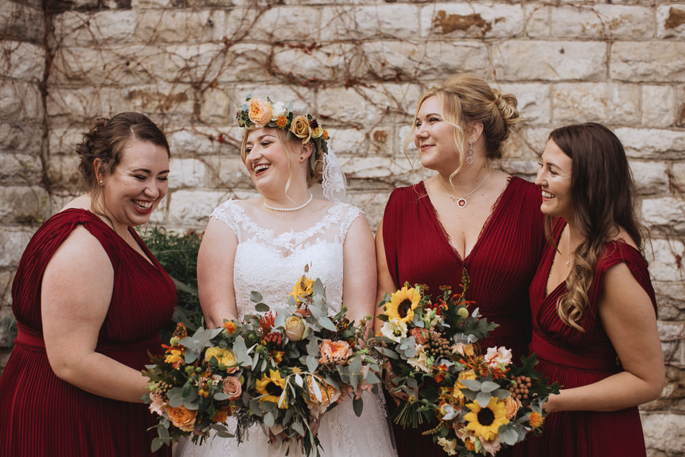 Red Bridesmaids Dress Dresses Bridesmaid Chateau Rhianfa Wedding Fox&BearPhotography