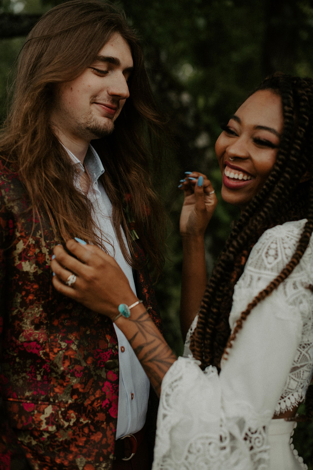 Bride Bridal Hair Make Up Colourful Farm Wedding McKenna Rhyne Photography