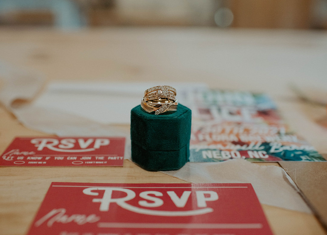 Engagement Ring Colourful Farm Wedding McKenna Rhyne Photography