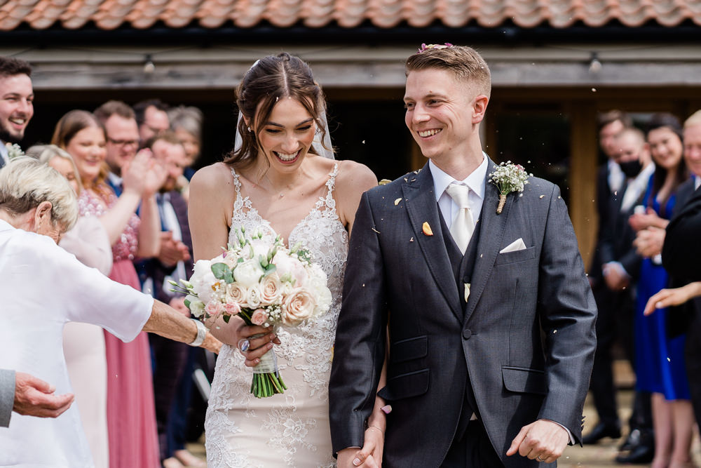 Confetti Throw Cream Blush Wedding Gemma Giorgio Photography