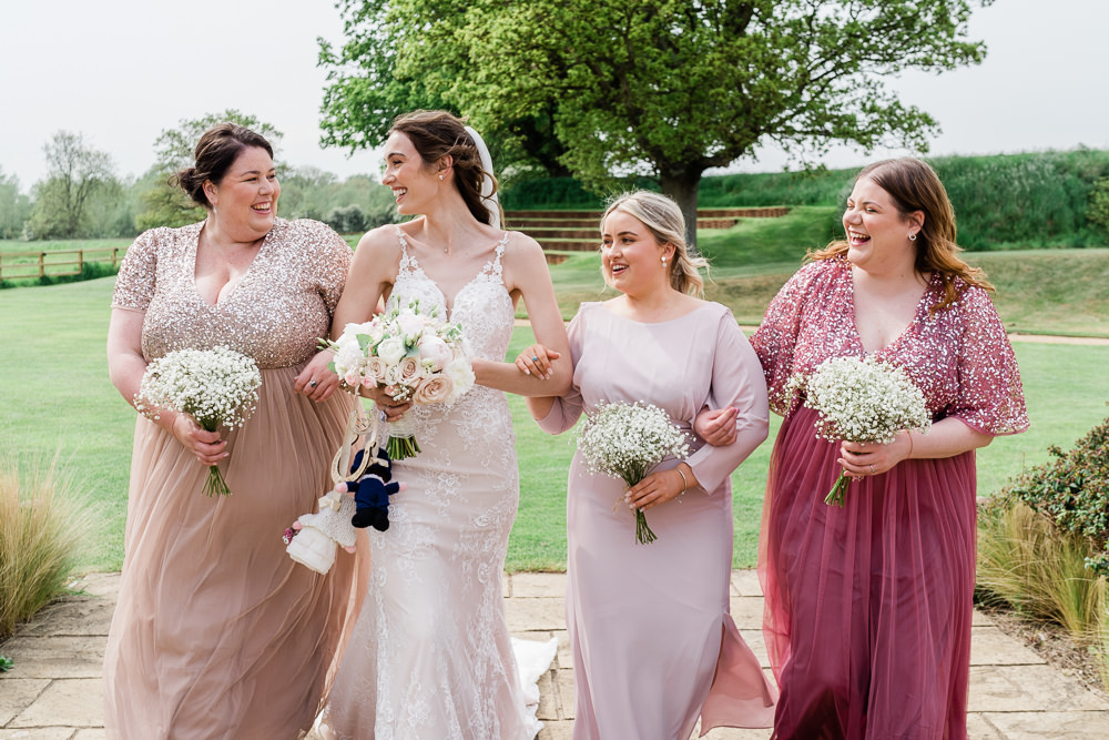 Bridesmaids Pink Mismatched Bridesmaid Dress Dresses Cream Blush Wedding Gemma Giorgio Photography