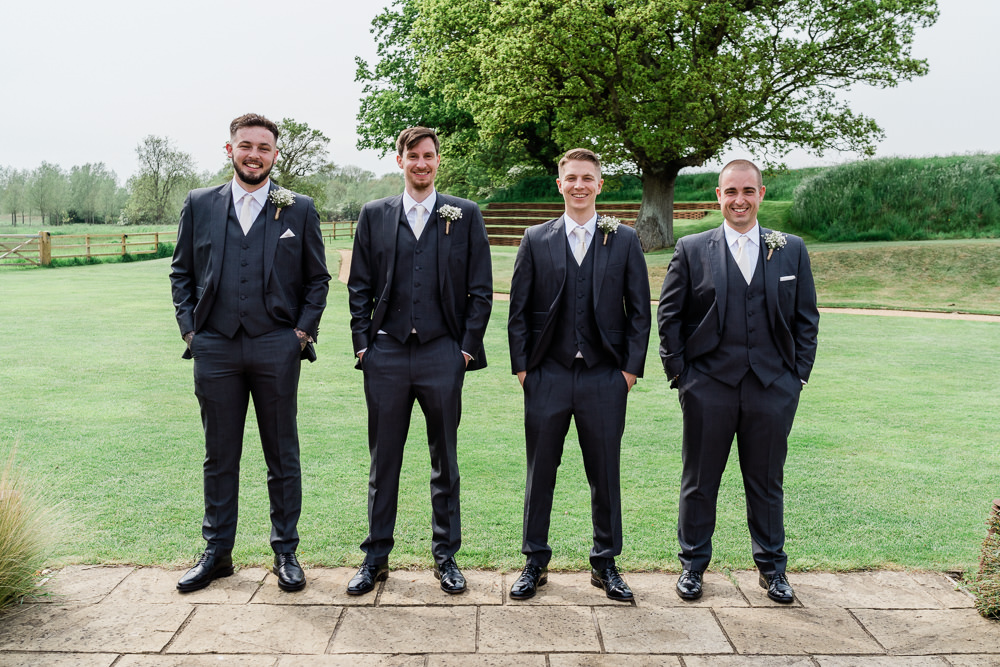Groom Groomsmen Suits Tie Cream Blush Wedding Gemma Giorgio Photography