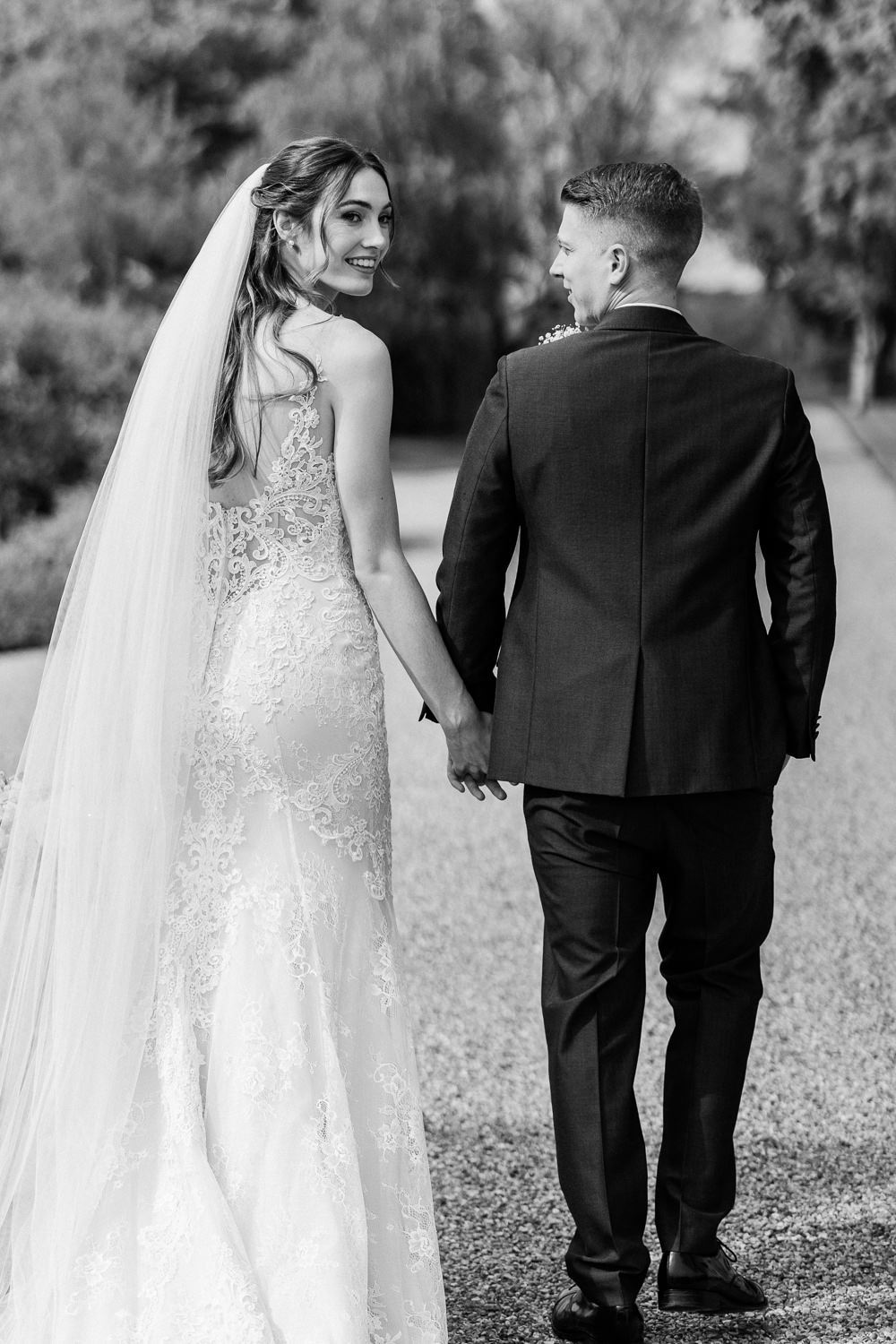 Dress Gown Bride Bridal Lace Mermaid Veil Train Cream Blush Wedding Gemma Giorgio Photography