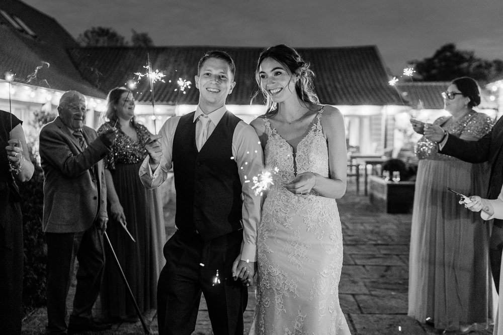 Sparkler Exit Send Off Cream Blush Wedding Gemma Giorgio Photography