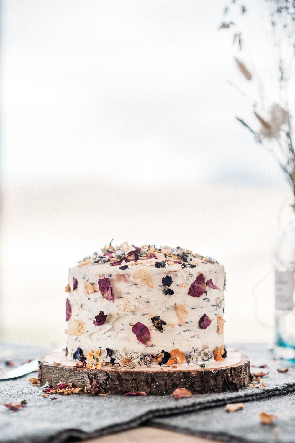 Petal Cake Flower Floral Isle of Harris Wedding Pink Elephant Photography