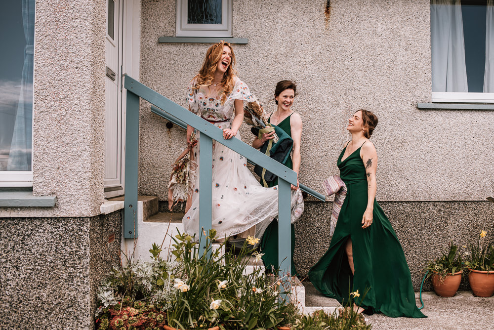 Emerald Green Bridesmaids Dress Dresses Bridesmaid Isle of Harris Wedding Pink Elephant Photography