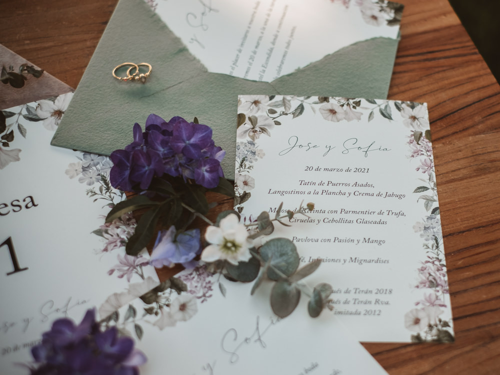 Lilac Wedding Ideas Carlos Lucca Stationery Invite Floral