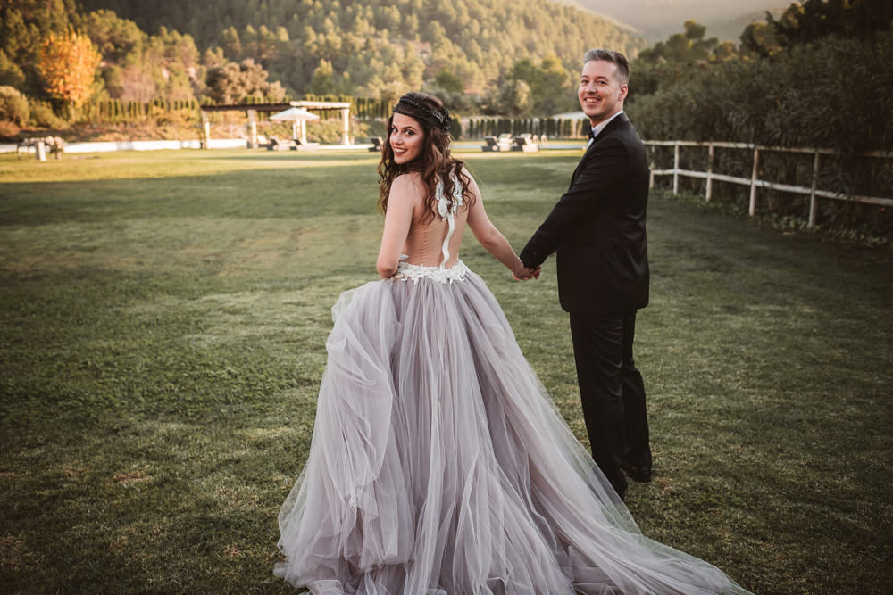 Dress Gown Bride Bridal Tulle Lilac Wedding Ideas Carlos Lucca