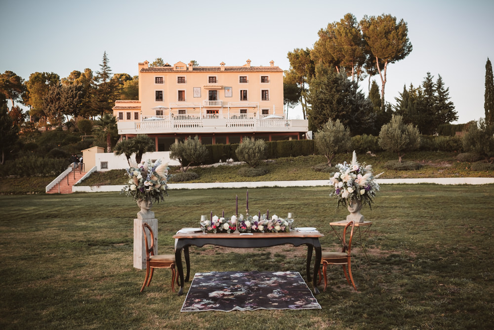 Table Tablescape Outdoor Sweetheart Flowers Candles Lilac Wedding Ideas Carlos Lucca