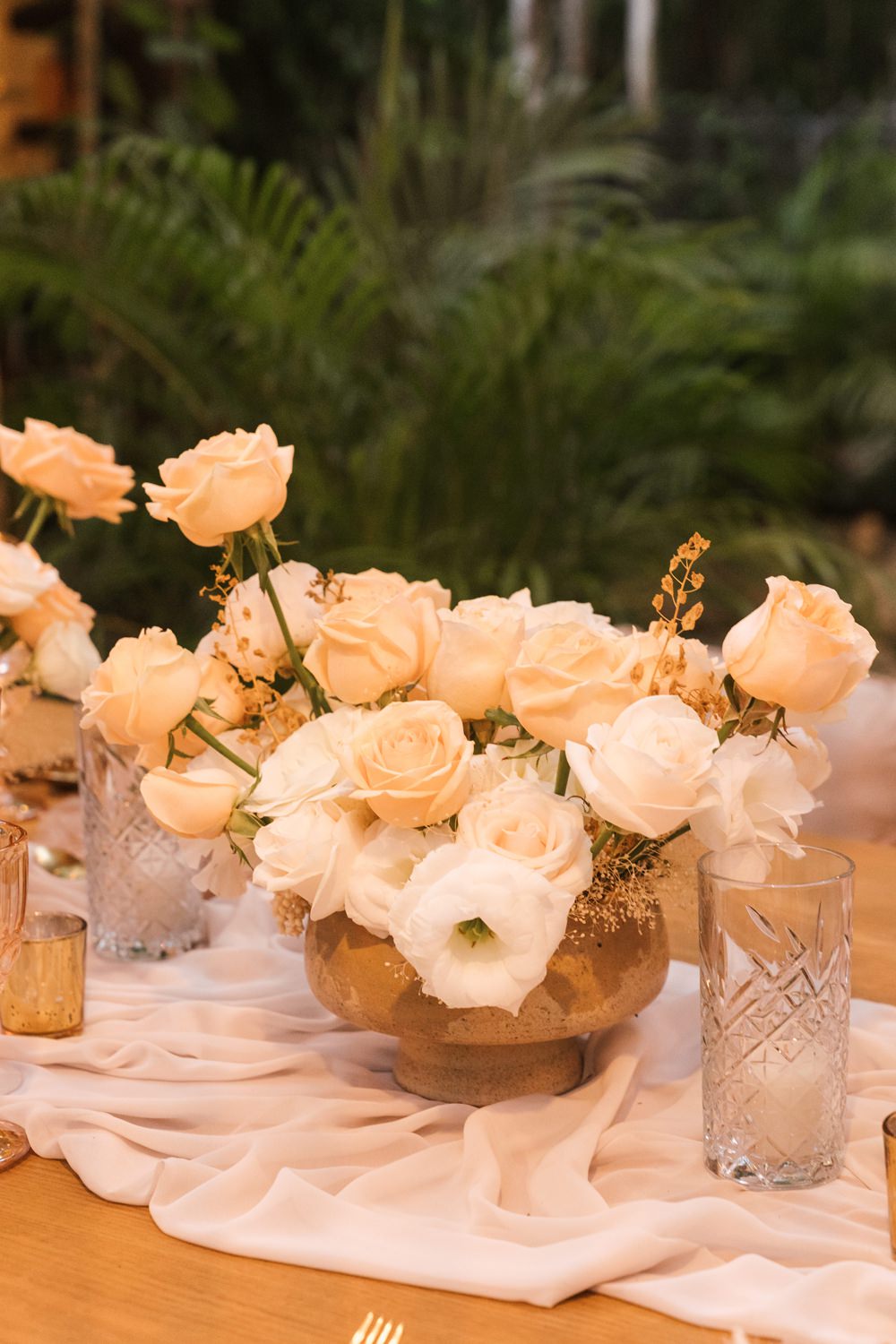 Table Decor Place Setting Coral Peach Rose Mexico Jungle Wedding Viva Photography Weddings