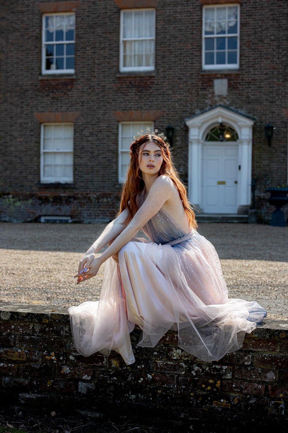 Dress Gown Bride Bridal Purple Lilac Stars Moon Wedding Ideas Photography By Petrina