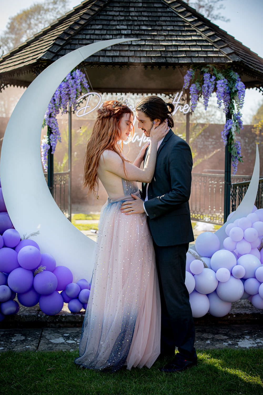 Moon Wedding Ideas Photography By Petrina Balloons Purple Lilac Backdrop