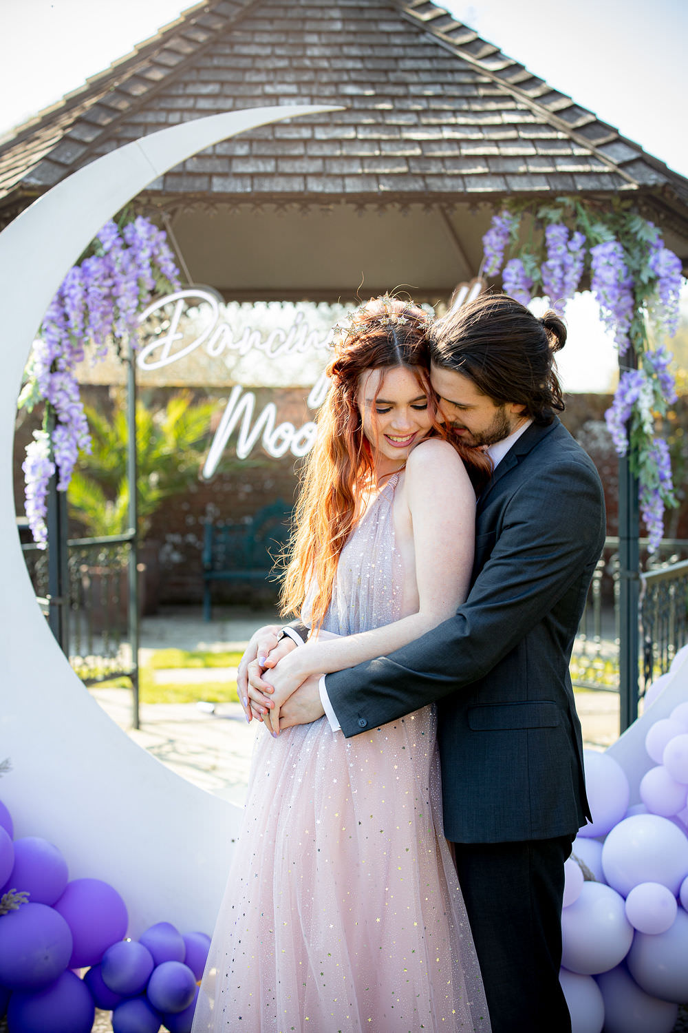 Moon Wedding Ideas Photography By Petrina Balloons Purple Lilac Backdrop