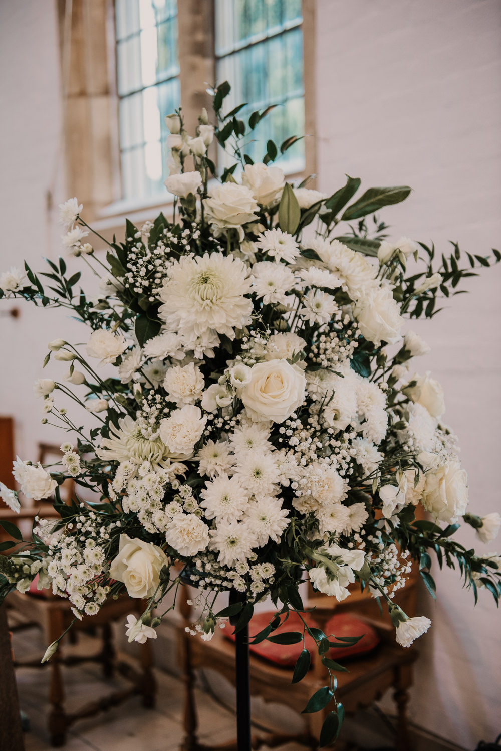 Church Flowers Arrangement Morden Hall Wedding Mark OBrien
