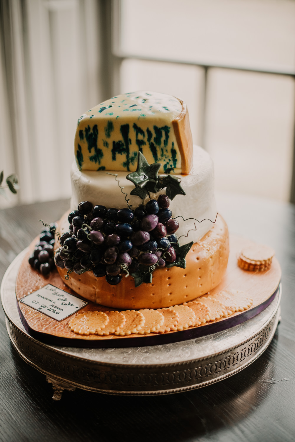 Faux Fake Cheese Cake Stack Tower Morden Hall Wedding Mark OBrien