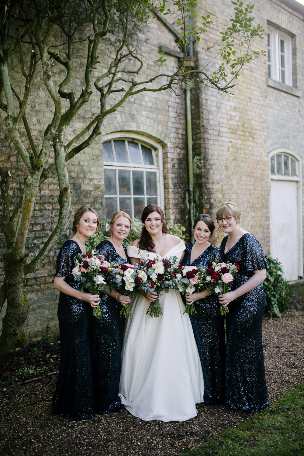 Sequin Bridesmaids Dress Dresses Bridesmaid Navy Winter Wedding Aden Priest Photography