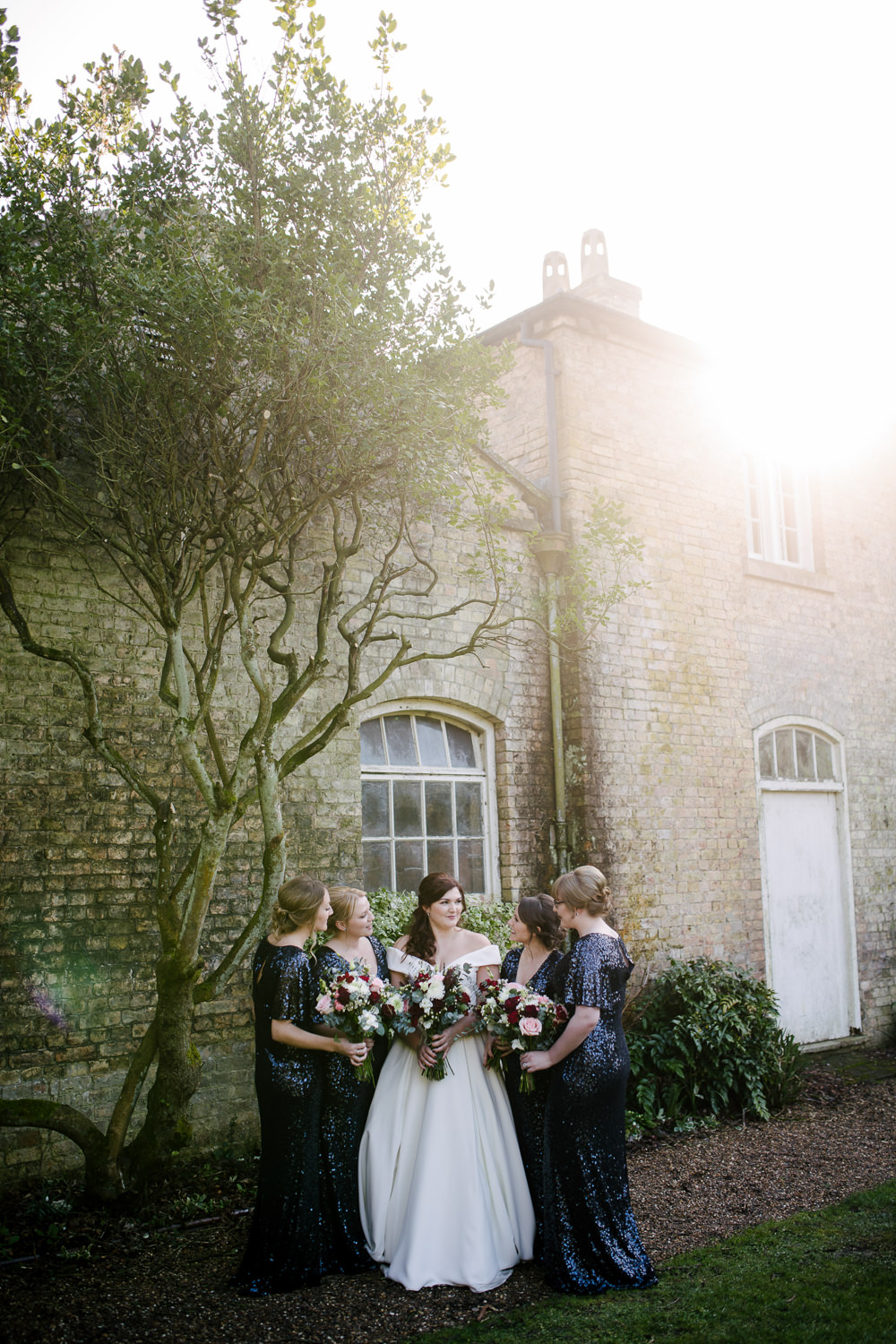 Sequin Bridesmaids Dress Dresses Bridesmaid Navy Winter Wedding Aden Priest Photography
