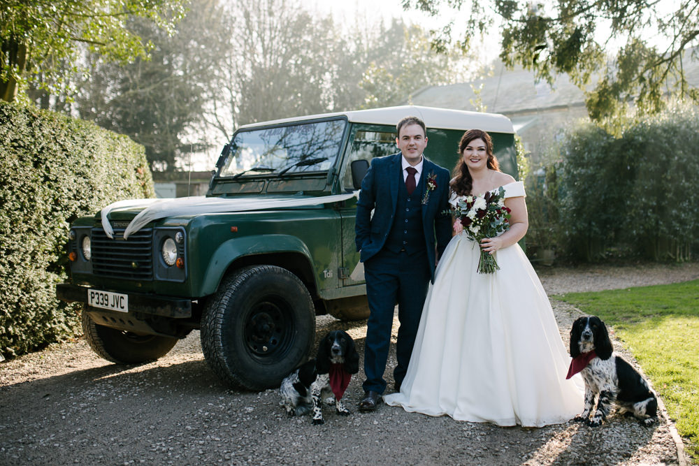 Land Rover Car Transport Navy Winter Wedding Aden Priest Photography