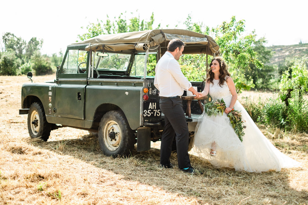 Land Rover Car Transport Quinta da Fonte Fria Wedding Ana Pastoria