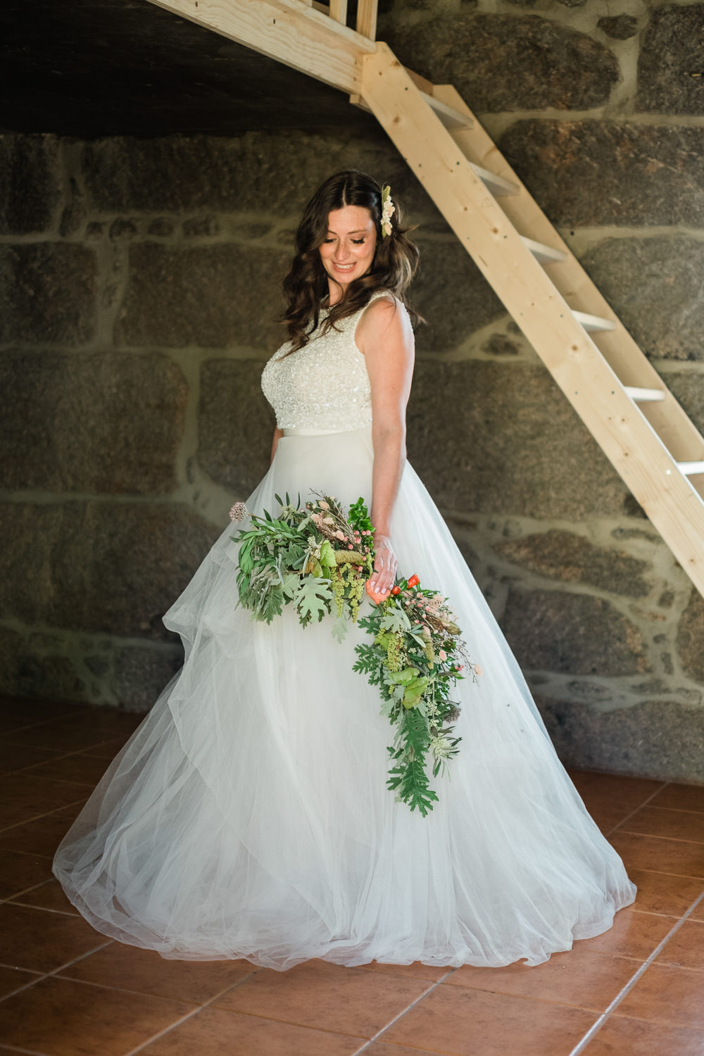 Dress Gown Bride Bridal Princess Quinta da Fonte Fria Wedding Ana Pastoria