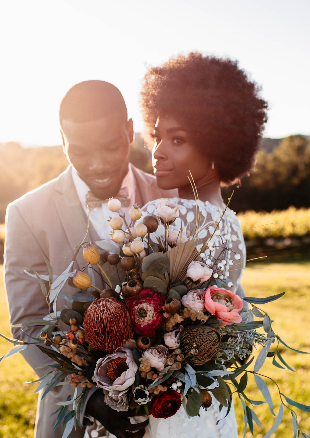 Bouquet Flowers Bride Bridal Greenery Rose Romantic Fall Wedding WhitneyBre Photography