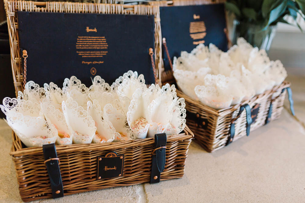 Ruscus Wedding Danielle Smith Photography Confetti Cones Basket