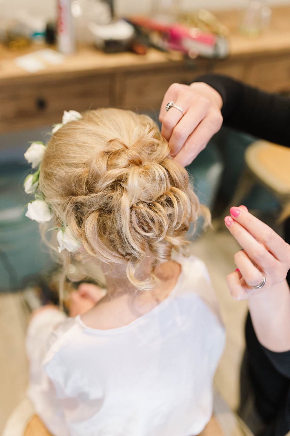 Flower Girl Hair Style Ruscus Wedding Danielle Smith Photography