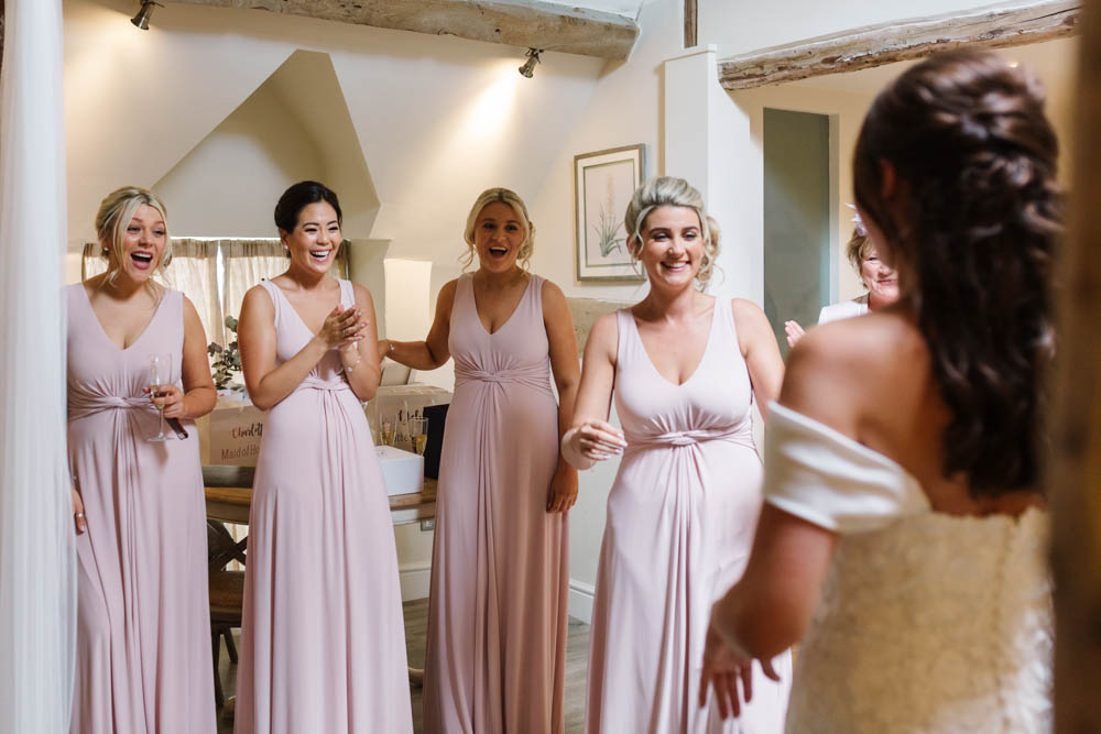 Pink Bridesmaids Dress Dresses Long Ruscus Wedding Danielle Smith Photography