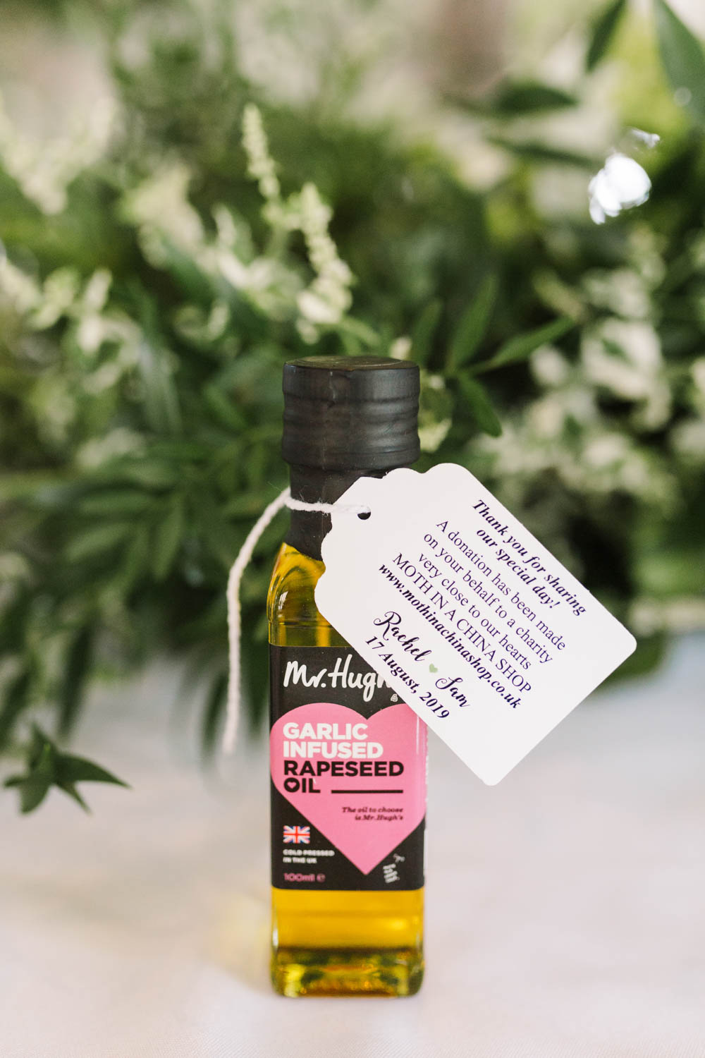 Oil Favours Message Ruscus Wedding Danielle Smith Photography