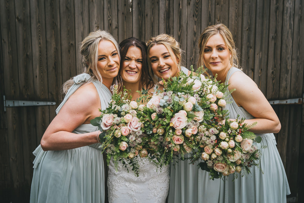 Bouquet Flowers Bride Bridal Bridesmaid Pink Rose Skipbridge Country Wedding Amy Jordison Photography