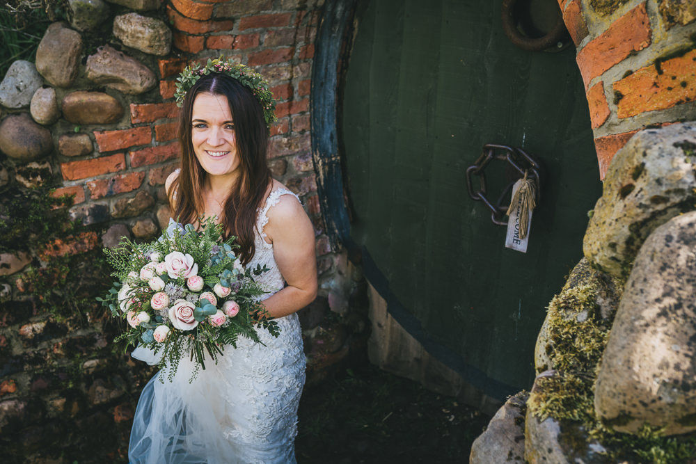 Dress Gown Bride Bridal Lace Skipbridge Country Wedding Amy Jordison Photography