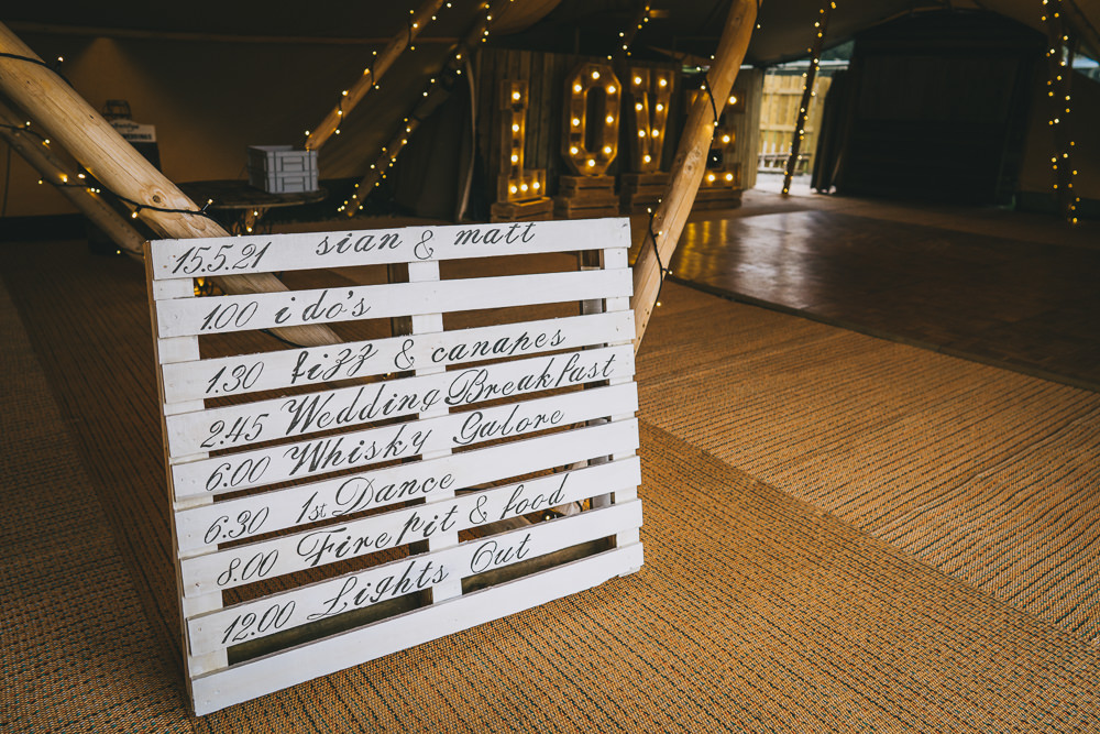 Wooden Pallet Sign Skipbridge Country Wedding Amy Jordison Photography