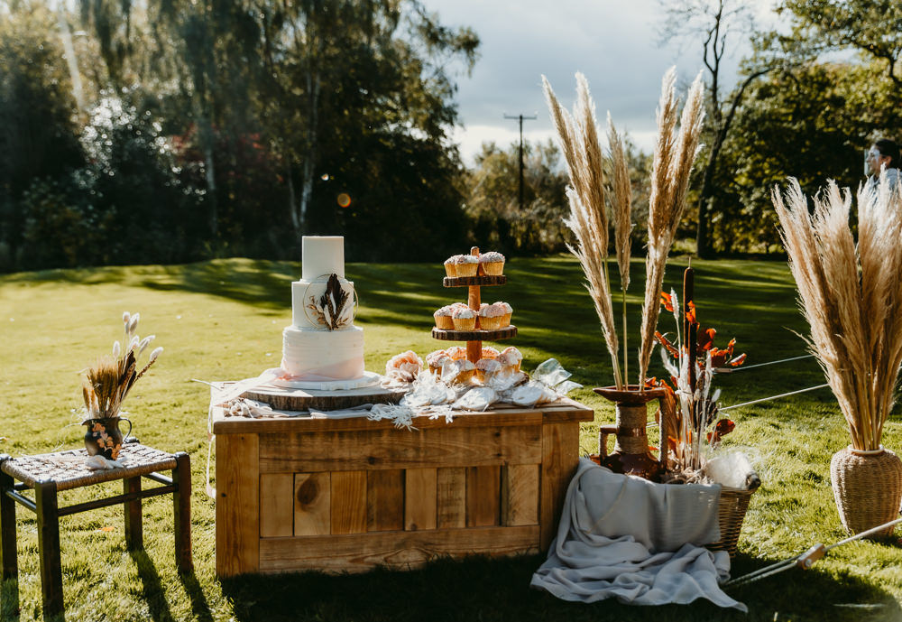 Cake Dessert Table Small Tent Wedding Emberwood Photography