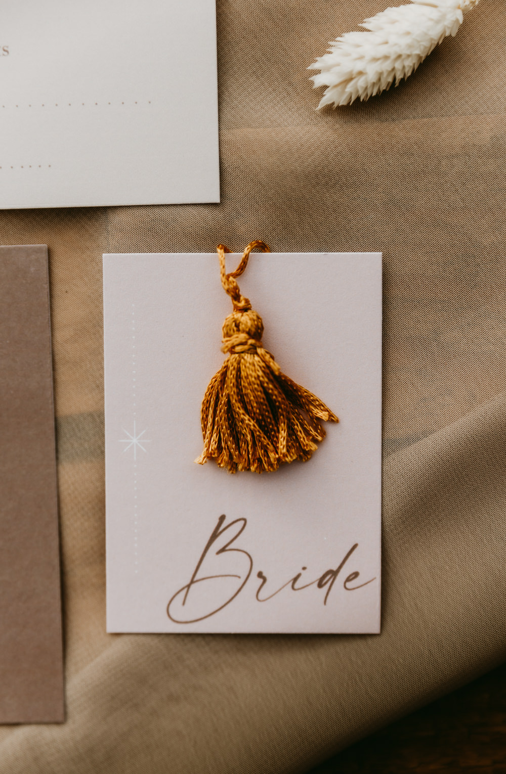 Tassel Place Name Small Tent Wedding Emberwood Photography