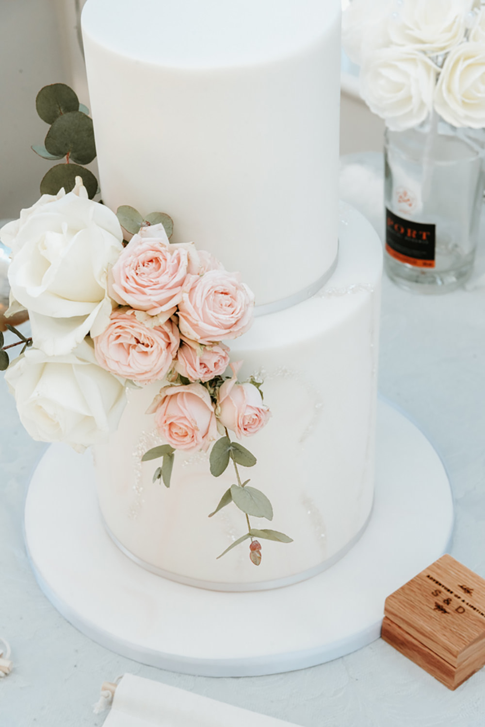 Iced Cake Flowers Floral Snowdon Wedding Gemma Randall Photography