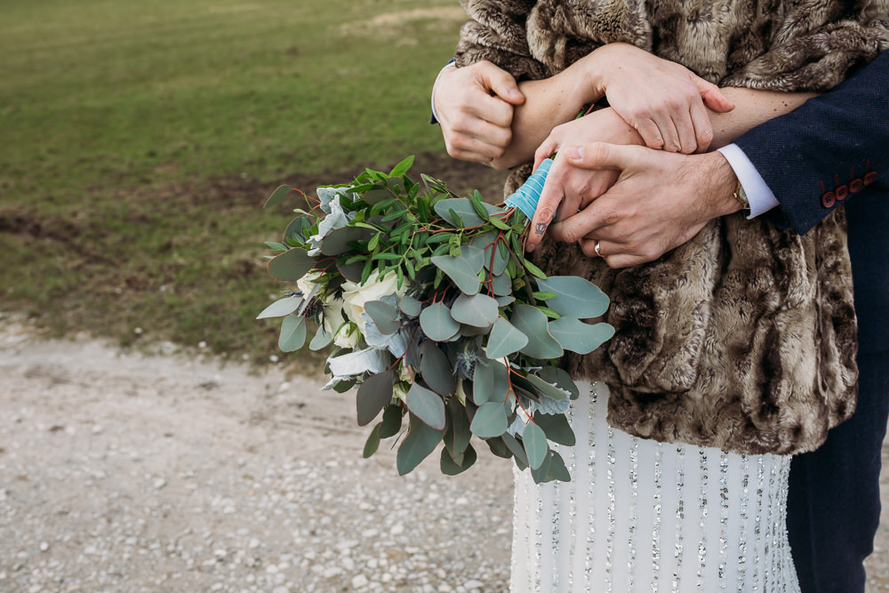 Eucalptus Bouquet Flowers Bride Bridal Wild Lancashire Wedding Kirstie Garlick Photography
