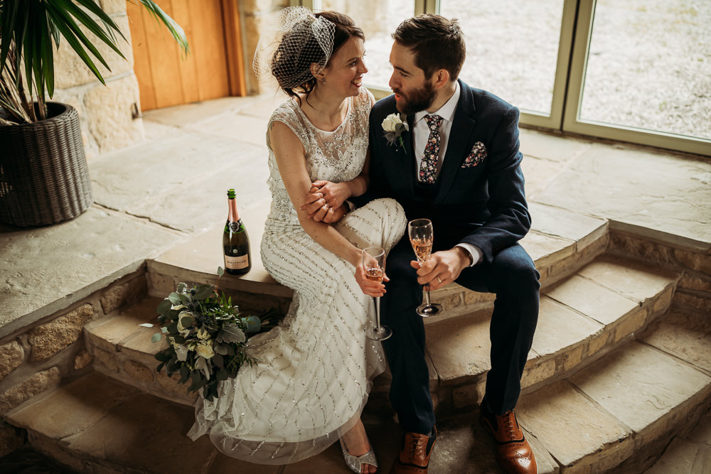 Beaded Dress Gown Bride Bridal Wild Lancashire Wedding Kirstie Garlick Photography