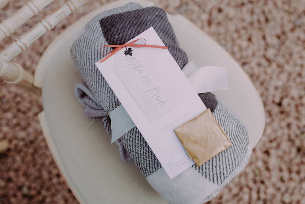 Blanket Favour Aberdeenshire Country House Wedding John Elphinstone Stirling
