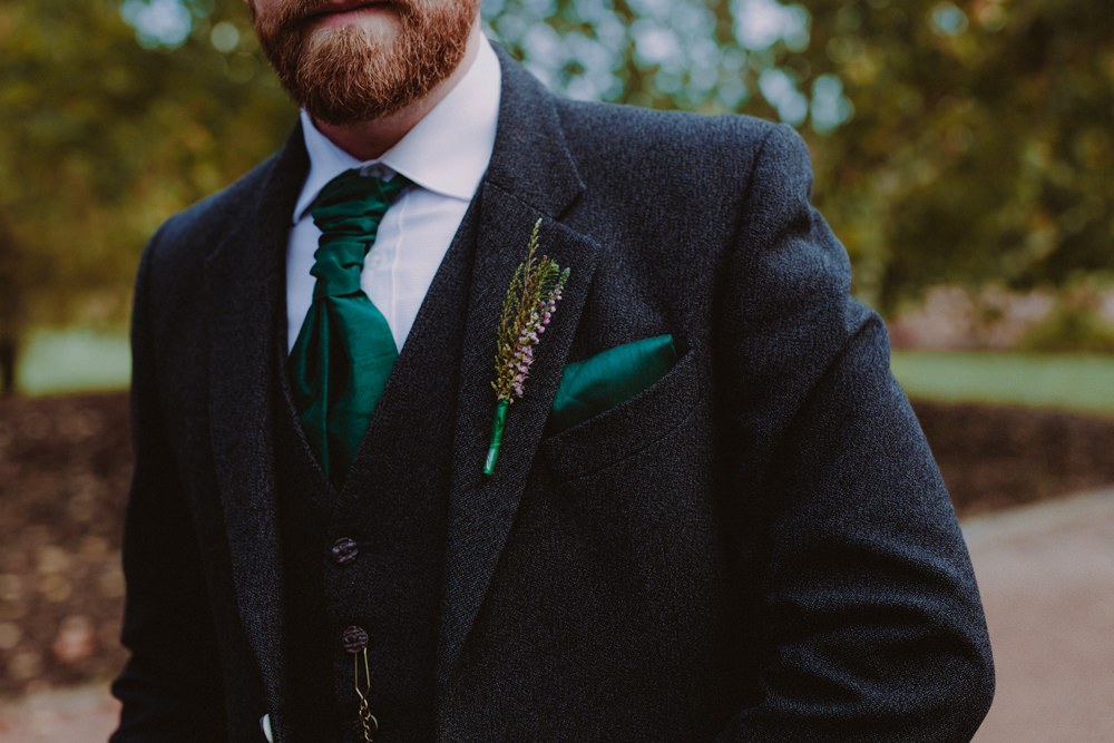Buttonhole Flowers Aberdeenshire Country House Wedding John Elphinstone Stirling
