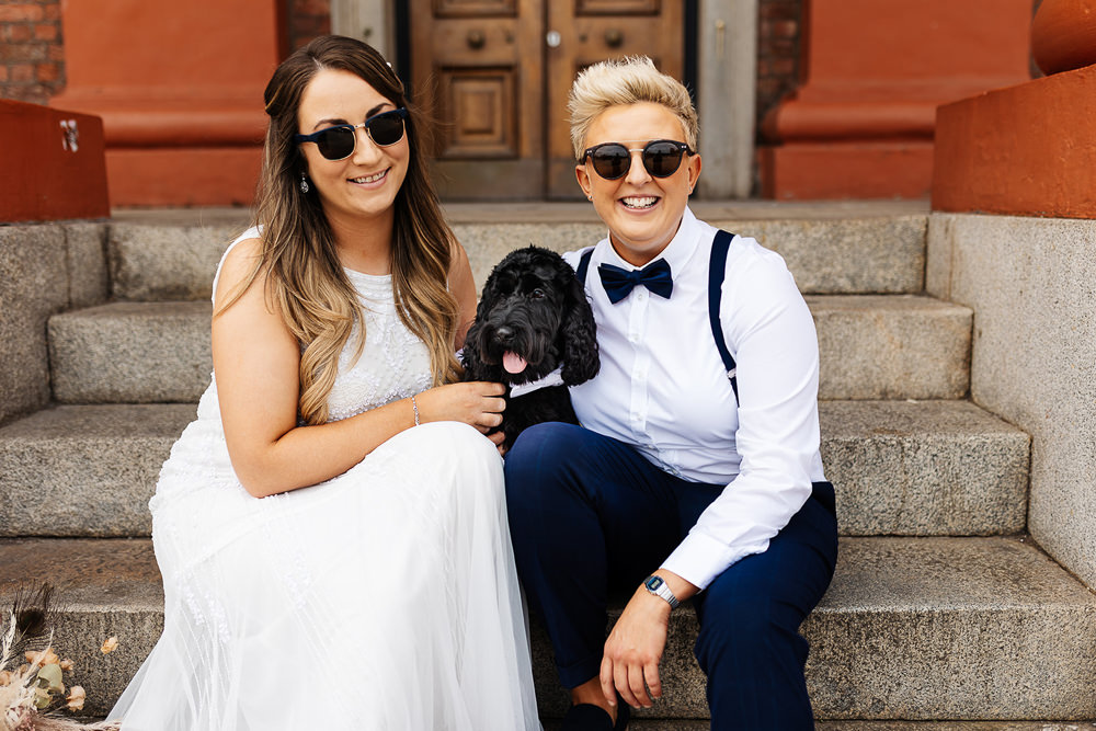Dog Pet Clockworks Wedding Liverpool Rachel Burt Photography