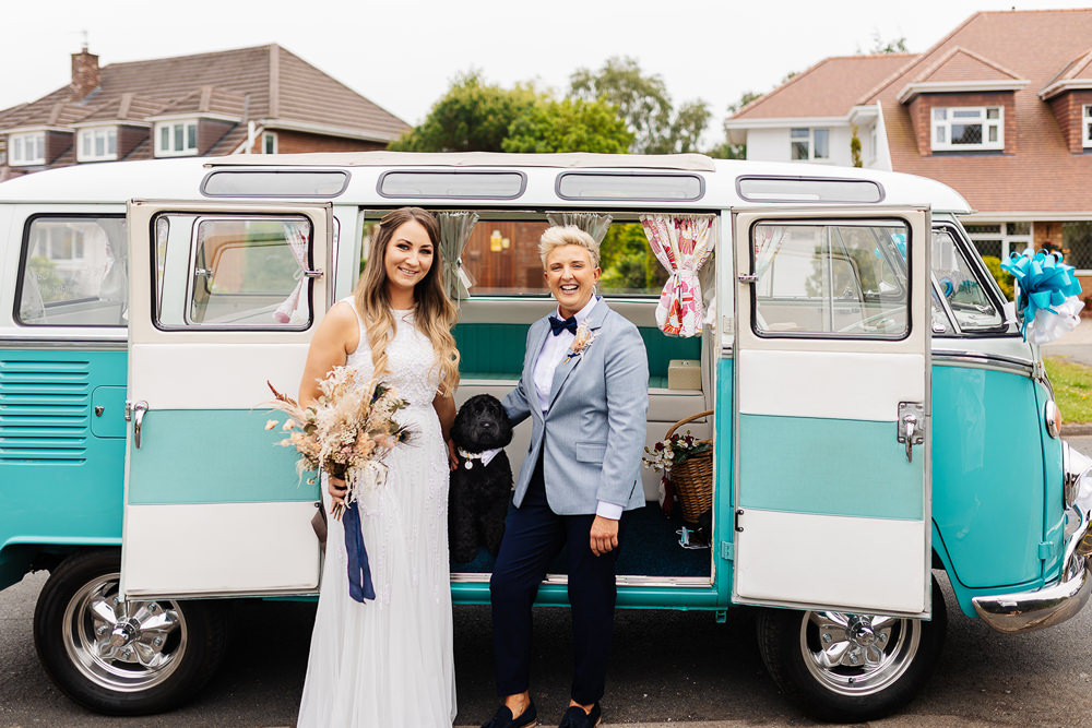VW Campervan Transport Clockworks Wedding Liverpool Rachel Burt Photography